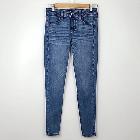 American Eagle NE(X)T Level Stretch Jegging Blue Jeans Size US 0 Short - Picture 1 of 13